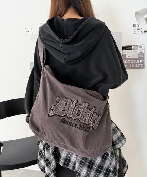 Dickies（ディッキーズ）の「∴WEGO/別注DickiesワッペンロゴBIGショルダー（ショルダーバッグ・レディース・その他1/ブラウン/スミクロ・FREE）」の16枚目の写真