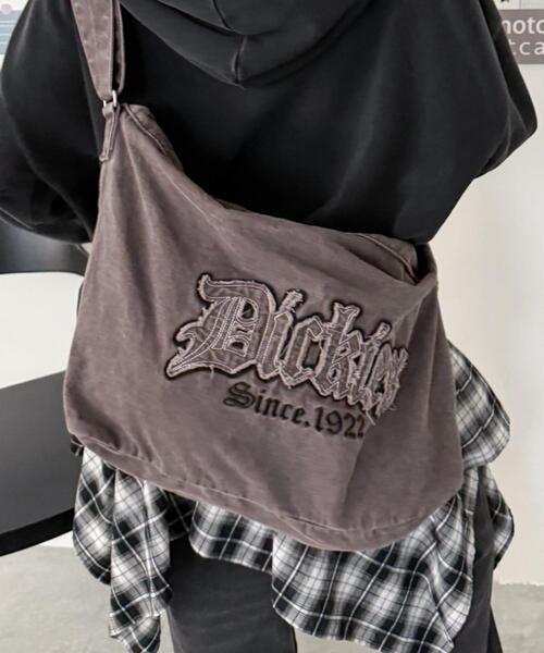 Dickies（ディッキーズ）の「∴WEGO/別注DickiesワッペンロゴBIGショルダー（ショルダーバッグ・レディース・その他1/ブラウン/スミクロ・FREE）」の17枚目の写真