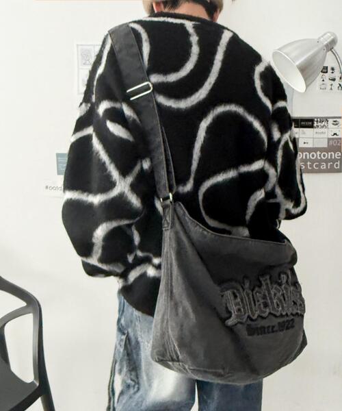 Dickies（ディッキーズ）の「∴WEGO/別注DickiesワッペンロゴBIGショルダー（ショルダーバッグ・レディース・その他1/ブラウン/スミクロ・FREE）」の8枚目の写真