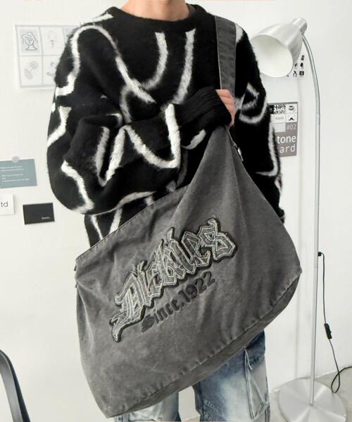 Dickies（ディッキーズ）の「∴WEGO/別注DickiesワッペンロゴBIGショルダー（ショルダーバッグ・レディース・その他1/ブラウン/スミクロ・FREE）」の10枚目の写真