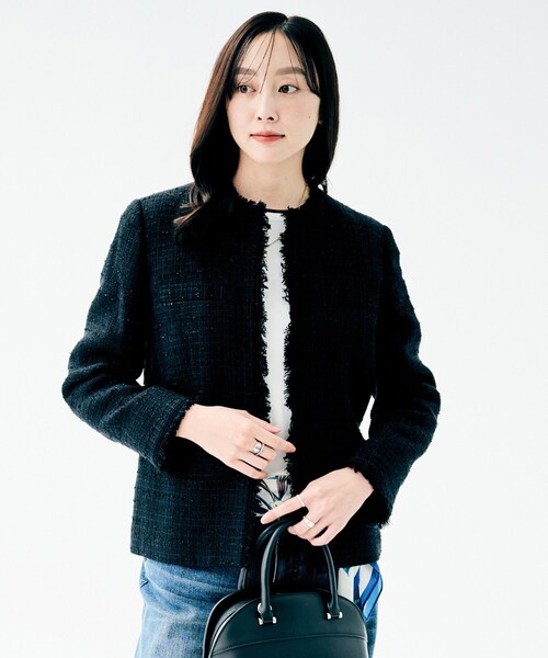 セール】【着丈長め/軽い/オンオフ使える】ファンシーツイード