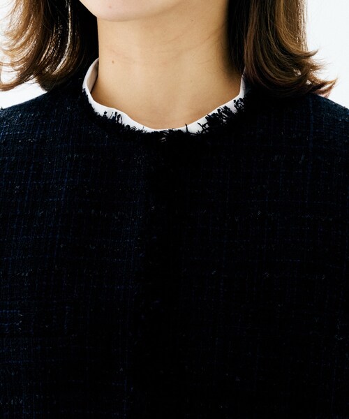 セール】【セレモニー/華やか】ファンシーツイード ジャケット（ノー