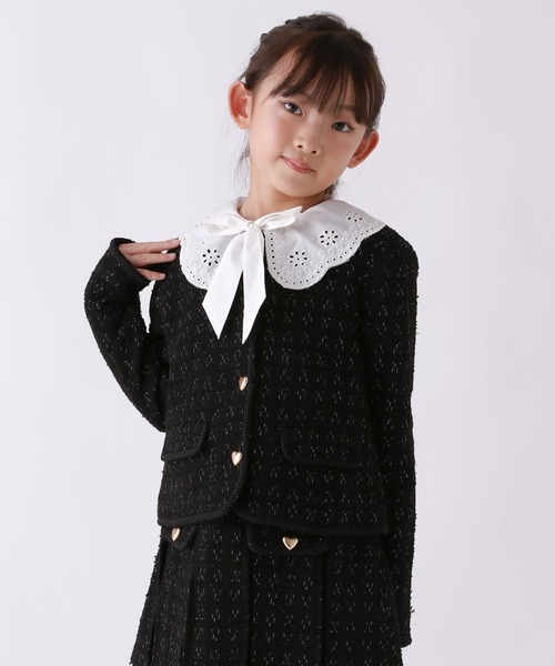 repipi armario（レピピ アルマリオ）の「【10C REPIPI】【セレモニー】ショートジャケット（その他アウター・キッズ・ブラック系その他/ホワイト系その他/ネイビー・120cm/130cm）」の2枚目の写真