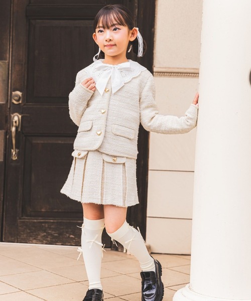 repipi armario（レピピ アルマリオ）の「【10C REPIPI】【セレモニー】ショートジャケット（その他アウター・キッズ・ブラック系その他/ホワイト系その他/ネイビー・120cm/130cm）」の4枚目の写真