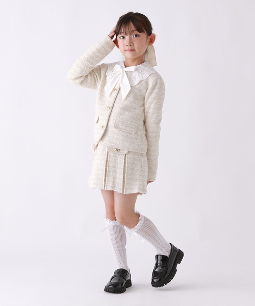 repipi armario（レピピ アルマリオ）の「【10C REPIPI】【セレモニー】ショートジャケット（その他アウター・キッズ・ブラック系その他/ホワイト系その他/ネイビー・120cm/130cm）」の9枚目の写真