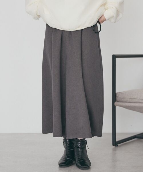 AMERICAN HOLIC（アメリカンホリック）の「【選べる丈】ギャザーウールライクスカーチョ（その他パンツ・レディース・ブラック/グレイッシュベージュ/杢グレー・L/M）」の18枚目の写真