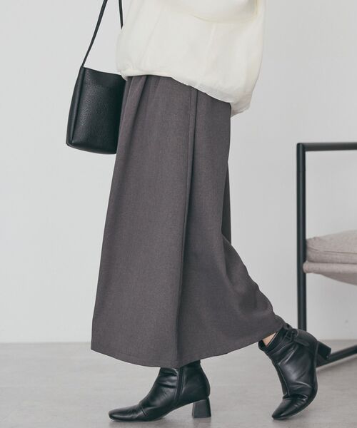AMERICAN HOLIC（アメリカンホリック）の「【選べる丈】ギャザーウールライクスカーチョ（その他パンツ・レディース・ブラック/グレイッシュベージュ/杢グレー・L/M）」の19枚目の写真