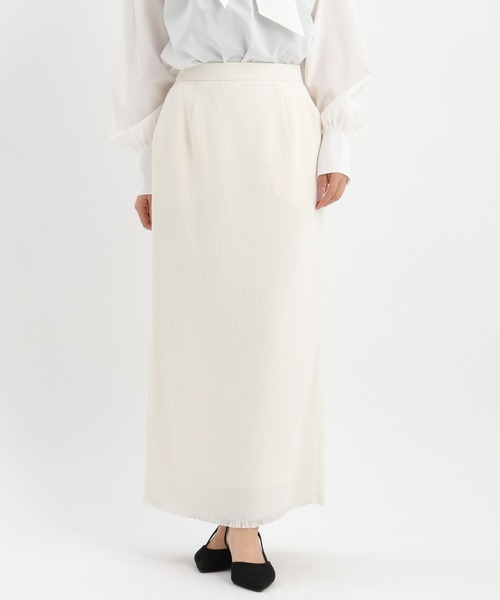 Andemiu(アンデミュウ)の「【セレモニー】ツイードIラインスカート636786(スカート・レディース・ネイビー/アイボリー・SMALL/MEDIUM)」の14枚目の写真