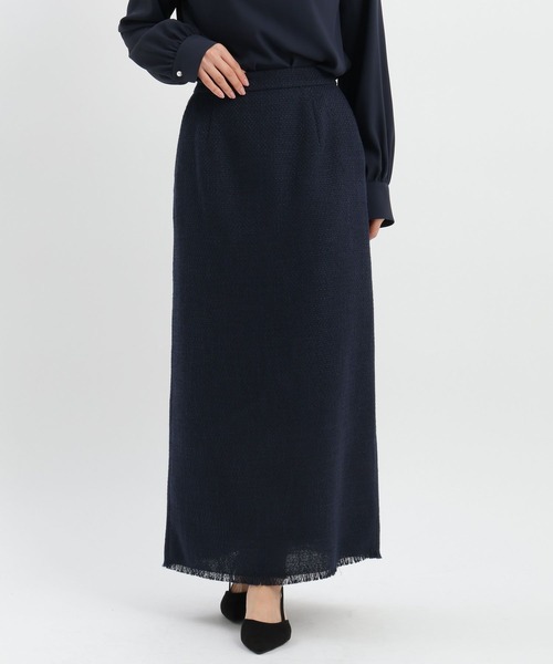 Andemiu(アンデミュウ)の「【セレモニー】ツイードIラインスカート636786(スカート・レディース・ネイビー/アイボリー・SMALL/MEDIUM)」の15枚目の写真