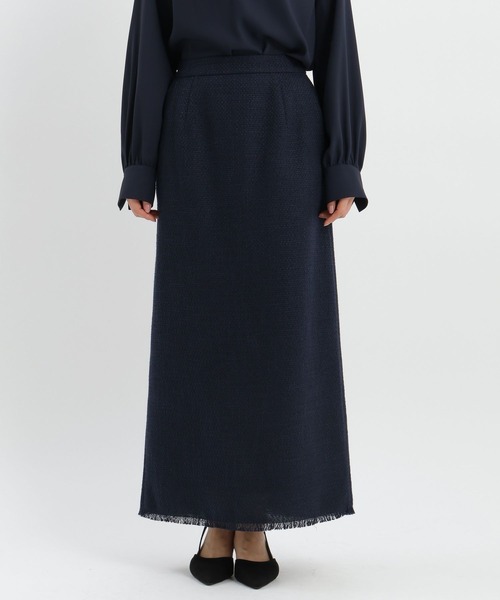 Andemiu(アンデミュウ)の「【セレモニー】ツイードIラインスカート636786(スカート・レディース・ネイビー/アイボリー・SMALL/MEDIUM)」の16枚目の写真