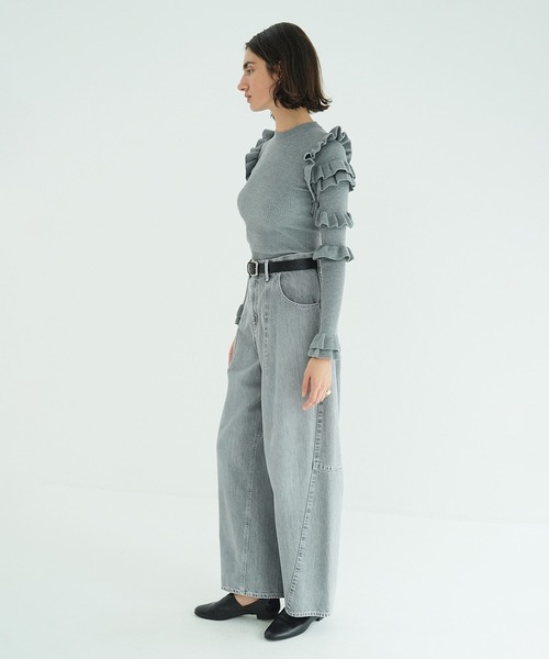 FRILL SLEEVE KNIT TOPS（ニット/セーター）｜CLANE（クラネ）の