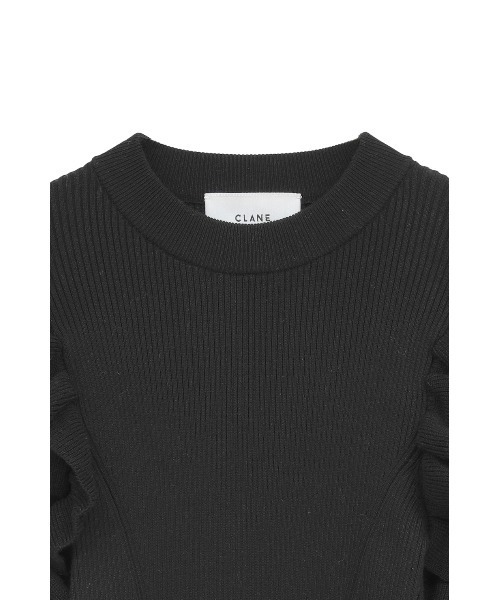 CLANE(クラネ)の「FRILL SLEEVE KNIT TOPS(ニット/セーター・レディース・グレー/ブラック・1/2)」の19枚目の写真