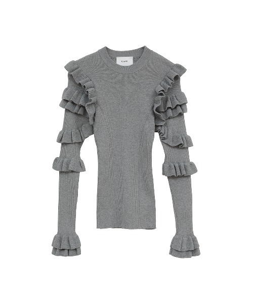 FRILL SLEEVE KNIT TOPS（ニット/セーター）｜CLANE（クラネ）の