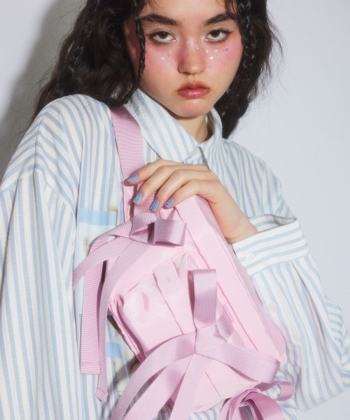 Candy Stripper（キャンディストリッパー）の「FANCY RIBBON WAIST バッグ（ボディバッグ/ウエストポーチ・レディース・ピンク/ブラック・FREE）」の5枚目の写真