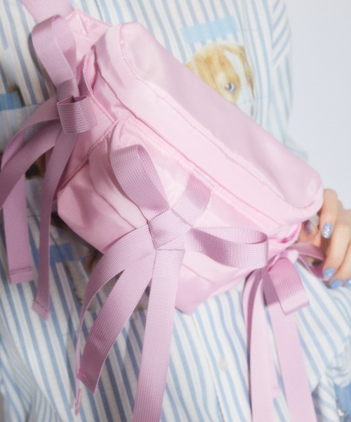 Candy Stripper（キャンディストリッパー）の「FANCY RIBBON WAIST バッグ（ボディバッグ/ウエストポーチ・レディース・ピンク/ブラック・FREE）」の8枚目の写真