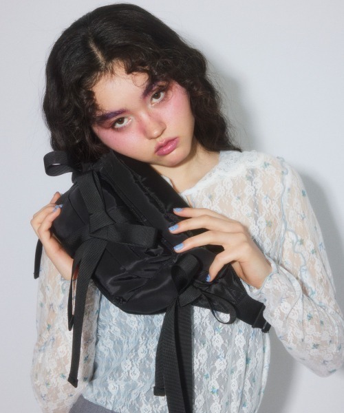 Candy Stripper（キャンディストリッパー）の「FANCY RIBBON WAIST バッグ（ボディバッグ/ウエストポーチ・レディース・ピンク/ブラック・FREE）」の17枚目の写真