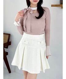 dazzlin | ツイードボックスプリーツミニスカート(スカート)