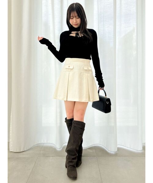 dazzlin(ダズリン)の「ツイードボックスプリーツミニスカート(スカート・レディース・ピンク/その他1/アイボリー・MEDIUM/SMALL)」の22枚目の写真
