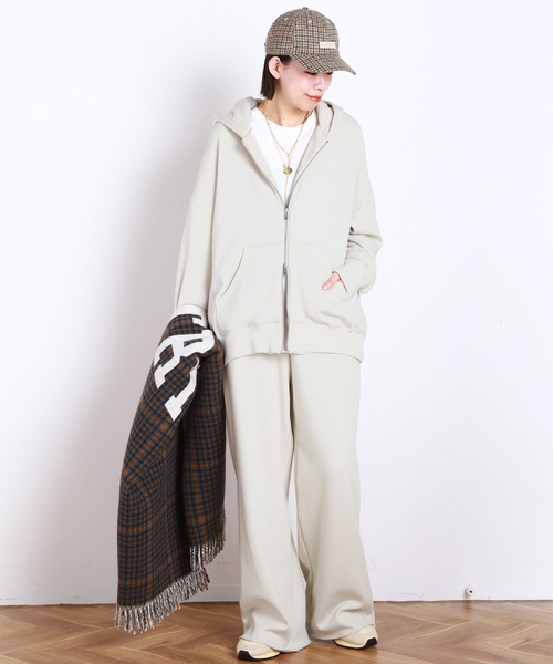 EVERYDAY I LIKE.（エヴリディアイライク）の「*ウォームスウェットパンツ（スラックス・レディース・ブラック/ホワイト/グレー・38/36）」の22枚目の写真