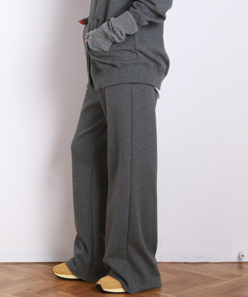 EVERYDAY I LIKE.（エヴリディアイライク）の「*ウォームスウェットパンツ（スラックス・レディース・ブラック/ホワイト/グレー・38/36）」の10枚目の写真