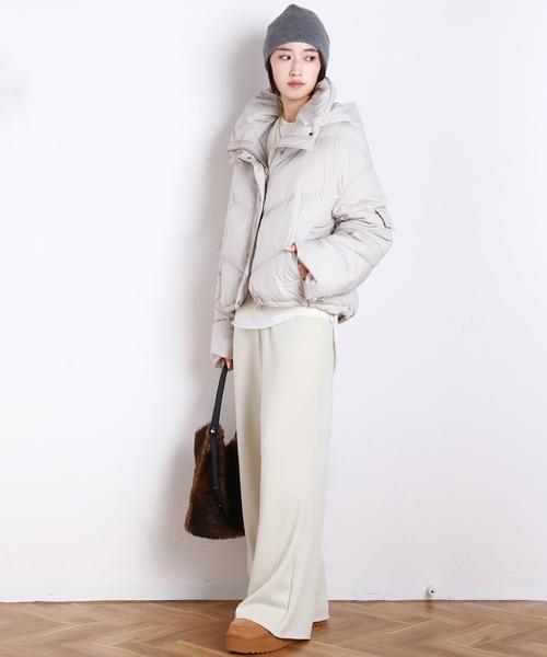 EVERYDAY I LIKE.（エヴリディアイライク）の「*ウォームスウェットパンツ（スラックス・レディース・ブラック/ホワイト/グレー・38/36）」の15枚目の写真