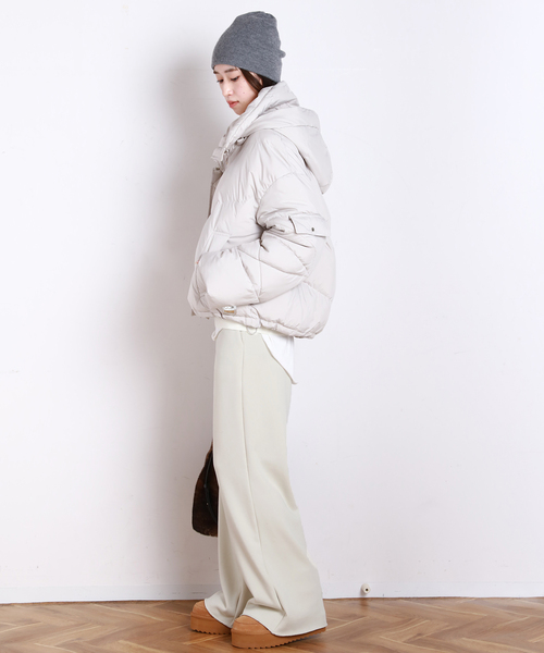 EVERYDAY I LIKE.（エヴリディアイライク）の「*ウォームスウェットパンツ（スラックス・レディース・ブラック/ホワイト/グレー・38/36）」の16枚目の写真