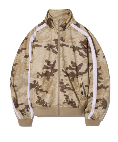 Layered Mesh Track Jacket - Camo