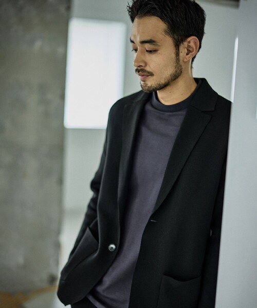 JUN STANDARD PICKS(ジュンスタンダードピックス)の「ミラノリブGOOD FITジャケット/セットアップ対応(テーラードジャケット・メンズ・グレー系その他/ブラック/グレー・M/LL/L)」の14枚目の写真