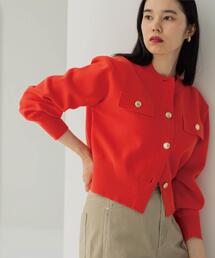 OPAQUE.CLIP | フラップポケット金ボタンニットカーディガン【洗濯機OK】(カーディガン/ボレロ)