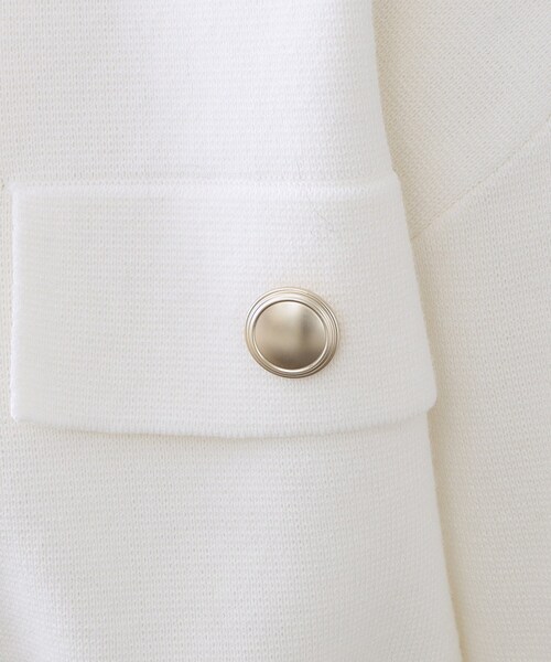 OPAQUE.CLIP（オペークドットクリップ）の「フラップポケット金ボタンニットカーディガン【洗濯機OK】（カーディガン/ボレロ・レディース・ブラック/イエロー系その他/オレンジ/ホワイト・38/40/42）」の12枚目の写真