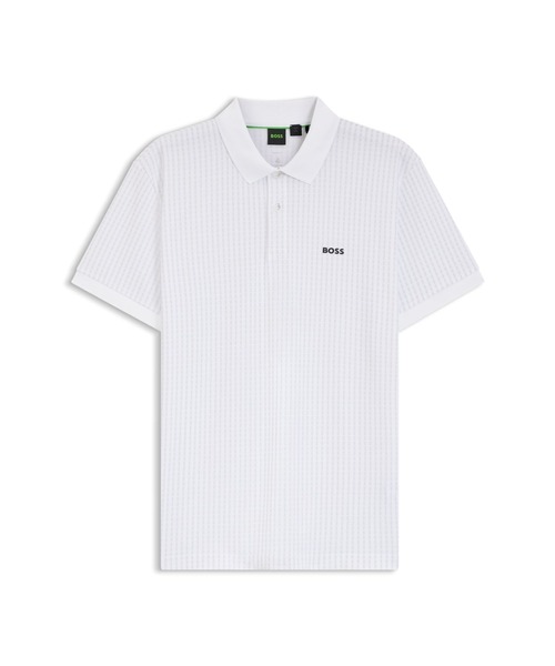 BOSS（ボス）の「コットンピケ ポロシャツ オールオーバープリント（ポロシャツ・メンズ・ホワイト・S/L/XS/M）」の5枚目の写真