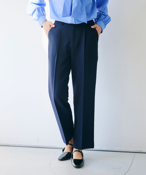 智通 慧達セット値下げ セール】《洗える・シワになりにくい》正解 センタープレスストレート