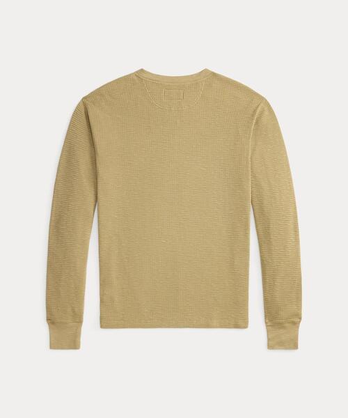 RRL(ダブル アール エル)の「ガーメントダイド ワッフルニット ヘンリーネック シャツ(Tシャツ/カットソー・メンズ・ブラウン・XXL/XS/XL/S/M/L)」の5枚目の写真