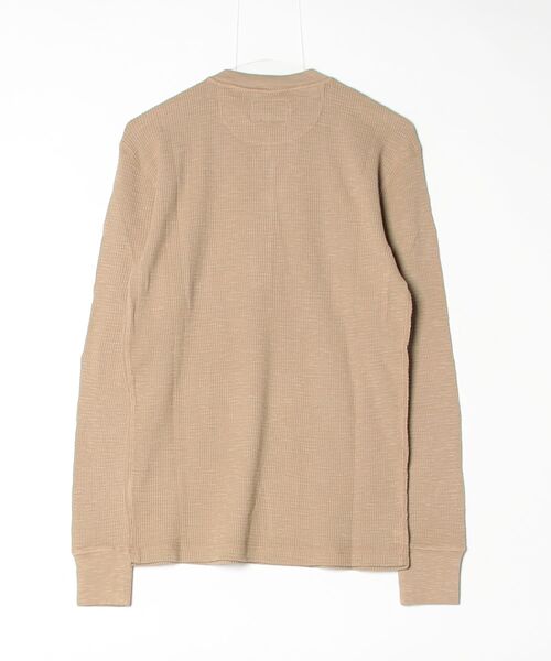RRL(ダブル アール エル)の「ガーメントダイド ワッフルニット ヘンリーネック シャツ(Tシャツ/カットソー・メンズ・ブラウン・XXL/XS/XL/S/M/L)」の4枚目の写真