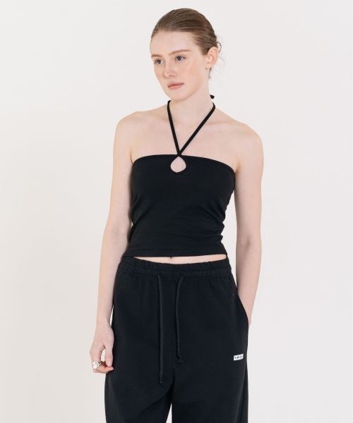 INJIACTIVE(インジアクティブ)の「コットンストラップトップ ブラック(Tシャツ/カットソー・レディース・その他・ONE SIZE)」の2枚目の写真