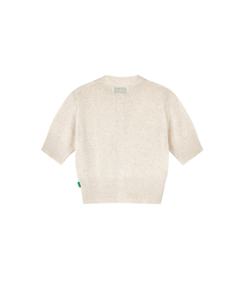 Bb' BENETTON(ビーフラットベネトン)の「クロップハーフニットカーディガン (クリーム)(カーディガン/ボレロ・レディース・その他・S/M)」の2枚目の写真