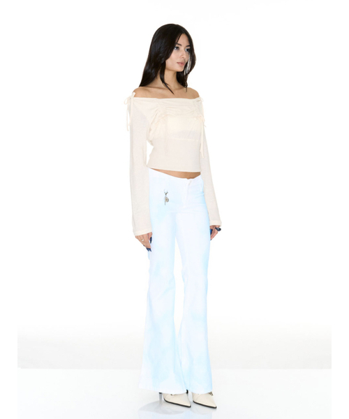 SETSETSET(セットセットセット)の「LAVIGNE OFF-SHOULDER SHIRRING TOP IVORY(Tシャツ/カットソー・レディース・その他・FREE)」の6枚目の写真