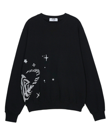 FDR（エフディーアール）の「Twinkle Bloom floopy Crewneck Black（スウェット）」