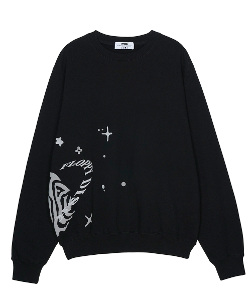 FDR(エフディーアール)の「Twinkle Bloom floopy Crewneck Black(スウェット・メンズ・その他・MEDIUM/LARGE/SMALL)」の1枚目の写真