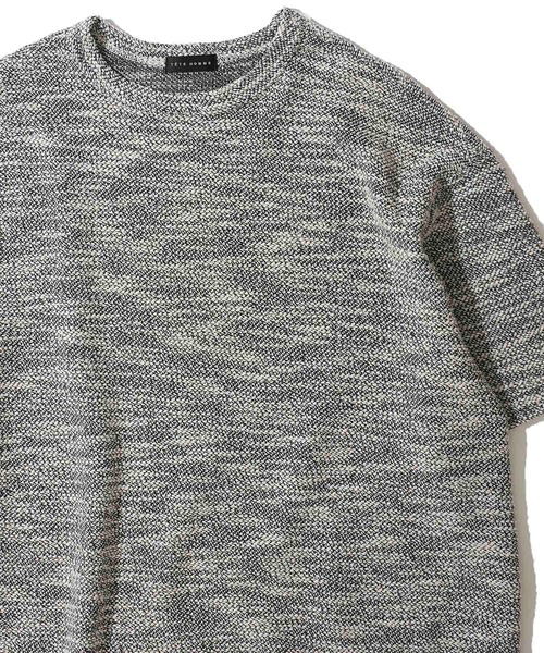 ADPOSION(アドポーション)の「スラブ裏毛 ドローコード クルーネックTシャツ(Tシャツ/カットソー・メンズ・ブラック/グレー/チャコールグレー・MEDIUM/LARGE)」の3枚目の写真