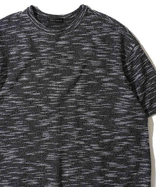 ADPOSION(アドポーション)の「スラブ裏毛 ドローコード クルーネックTシャツ(Tシャツ/カットソー・メンズ・ブラック/グレー/チャコールグレー・MEDIUM/LARGE)」の1枚目の写真