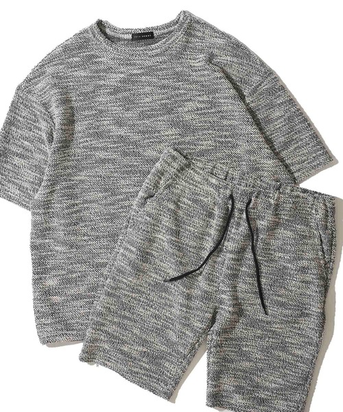 ADPOSION(アドポーション)の「スラブ裏毛 ドローコード クルーネックTシャツ(Tシャツ/カットソー・メンズ・ブラック/グレー/チャコールグレー・MEDIUM/LARGE)」の12枚目の写真