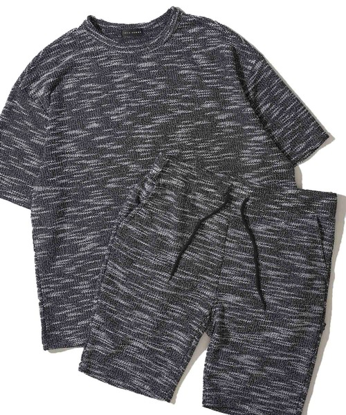 ADPOSION(アドポーション)の「スラブ裏毛 ドローコード クルーネックTシャツ(Tシャツ/カットソー・メンズ・ブラック/グレー/チャコールグレー・MEDIUM/LARGE)」の9枚目の写真