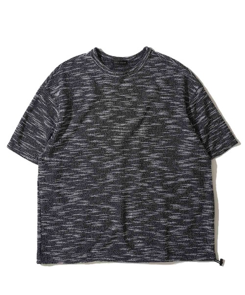 ADPOSION(アドポーション)の「スラブ裏毛 ドローコード クルーネックTシャツ(Tシャツ/カットソー・メンズ・ブラック/グレー/チャコールグレー・MEDIUM/LARGE)」の7枚目の写真