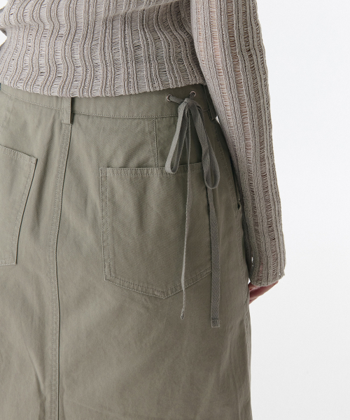 MUSINSA STANDARD WOMAN（ムシンサスタンダードウーマン）の「ウィメンズカーゴニーレングススカート[セージ]（スカート・レディース・その他・LARGE/MEDIUM/X-SMALL/SMALL）」の4枚目の写真