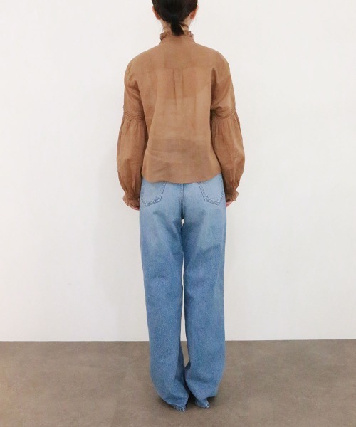 Marilyn Moon(マリリンムーン)の「sheer starched cotton lace frilled blouse(シャツ/ブラウス・レディース・ホワイト/ベージュ/ネイビー・FREE)」の12枚目の写真