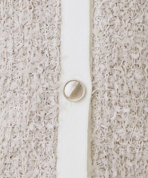 index（インデックス）の「ファンシーヤーントリミングカーディガン【洗濯機OK】（カーディガン/ボレロ・レディース・ブラック系3/ホワイト系6/ベージュ系その他7・42/40/38/36）」の15枚目の写真