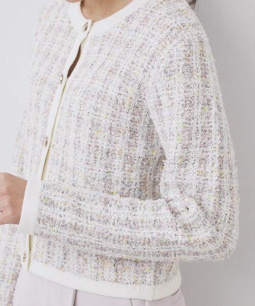 index（インデックス）の「ファンシーヤーントリミングカーディガン【洗濯機OK】（カーディガン/ボレロ・レディース・ブラック系3/ホワイト系6/ベージュ系その他7・42/40/38/36）」の20枚目の写真