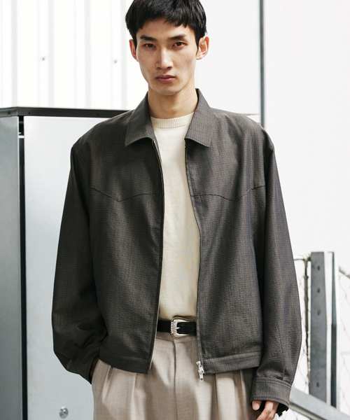JOURNAL STANDARD(ジャーナルスタンダード)の「SLUB SUCKER / スラブ サッカー ジップ ジャケット(その他アウター・メンズ・カーキ/ブラック系その他/ベージュ系その他・MEDIUM/LARGE)」の3枚目の写真