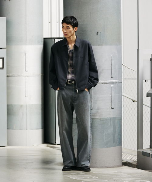 JOURNAL STANDARD(ジャーナルスタンダード)の「SLUB SUCKER / スラブ サッカー ジップ ジャケット(その他アウター・メンズ・カーキ/ブラック系その他/ベージュ系その他・MEDIUM/LARGE)」の4枚目の写真